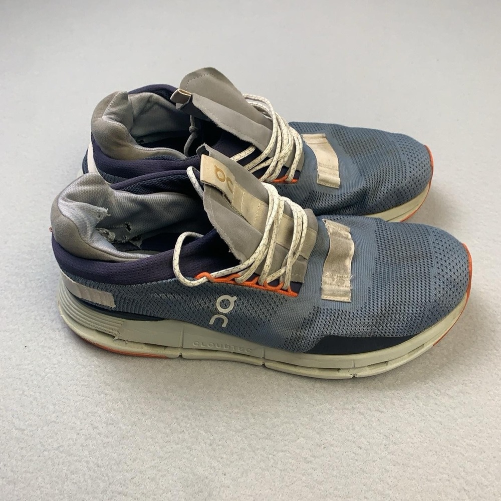 On Cloud Shoes Mens Size 10.5 Blue Cushioned CloudTec Mesh Running Sneakers